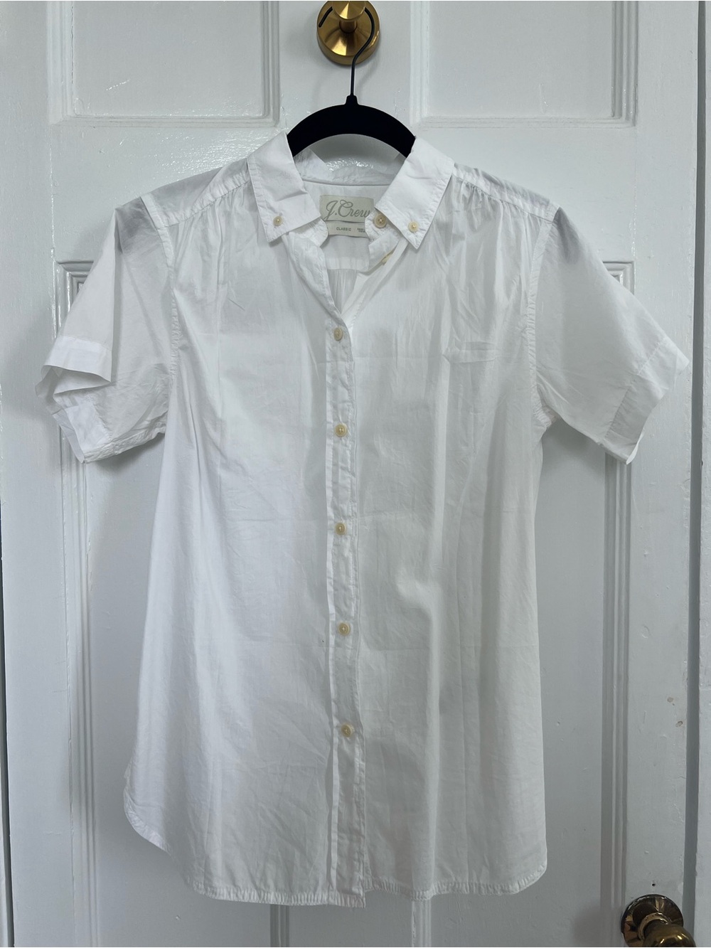 J. Crew - Women’s Classic White Button-Down Short Sleeve Shirt